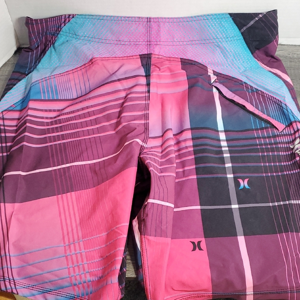 Hurley Blue and Black Board Shorts - Picture 3 of 3